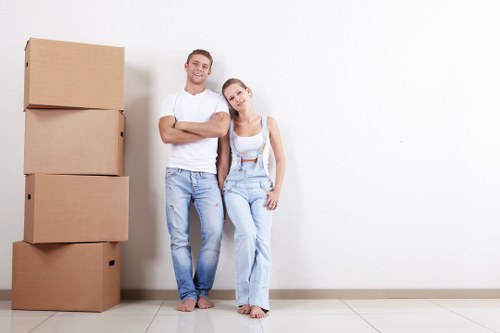 Removal team helping with a house move in London