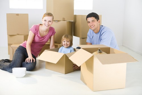 Professional removal team handling a home move in London