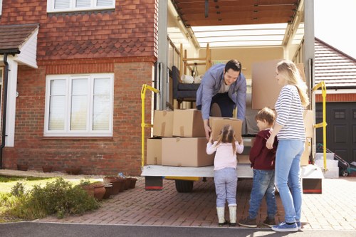 Removal team helping with a home move in London