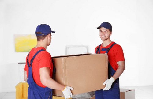 Removal team helping with a London home move