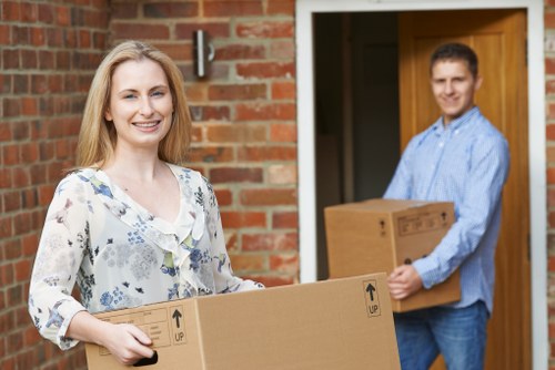 Furniture pick-up service for a London home with bulky items ready for collection
