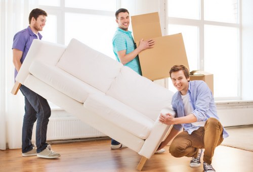 Mover handling a residential collection in a London flat