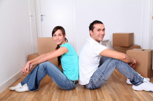 Professional man and van service handling furniture in London
