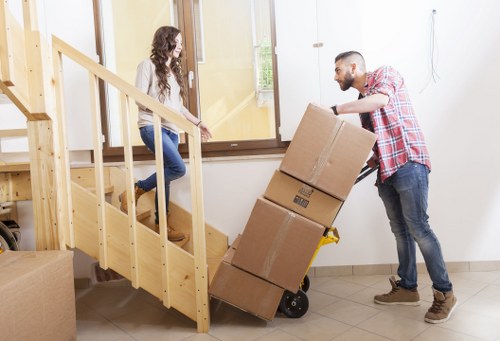 Household belongings organized for a smooth move across London